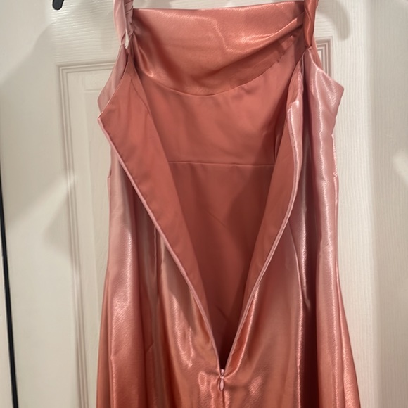 Glamorous one of a kind dress in shades of terracotta, pink, red size small - Picture 4 of 9